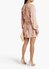Valentino Garavani - Ruffled silk crepe de chine mini dress - Pink - IT 44