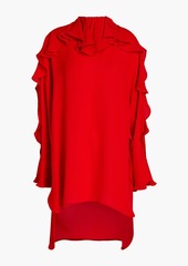 Valentino Garavani - Ruffled silk-crepe top - Red - IT 44