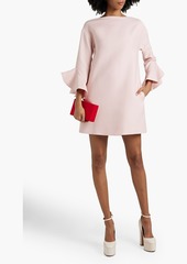 Valentino Garavani - Ruffled wool and silk-blend crepe mini dress - Pink - IT 36