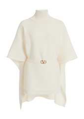 Valentino Garavani - Ruffled Wool Turtleneck Sweater - White - XL - Moda Operandi