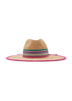 Valentino Garavani - Scarf-Detailed Raffia Sun Hat - Multi - EU 56 - Moda Operandi