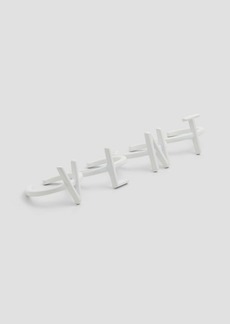 Valentino Garavani - Set of four coated metal rings - White - ONESIZE