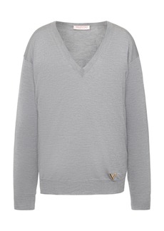 Valentino Garavani - Silk-Cashmere Sweater - Light Grey - S - Moda Operandi