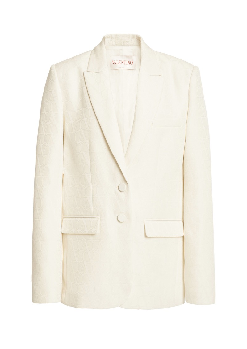 Valentino Garavani - Single-Breasted Wool-Blend Jacket - White - IT 40 - Moda Operandi