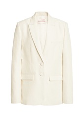 Valentino Garavani - Single-Breasted Wool-Blend Jacket - White - IT 44 - Moda Operandi