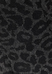 Valentino Garavani - Strapless leopard-jacquard wool midi dress - Gray - IT 36