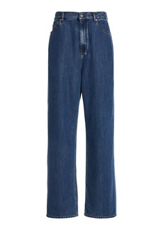 Valentino Garavani - Stretch Low-Rise Wide-Leg Jeans - Medium Wash - 27 - Moda Operandi