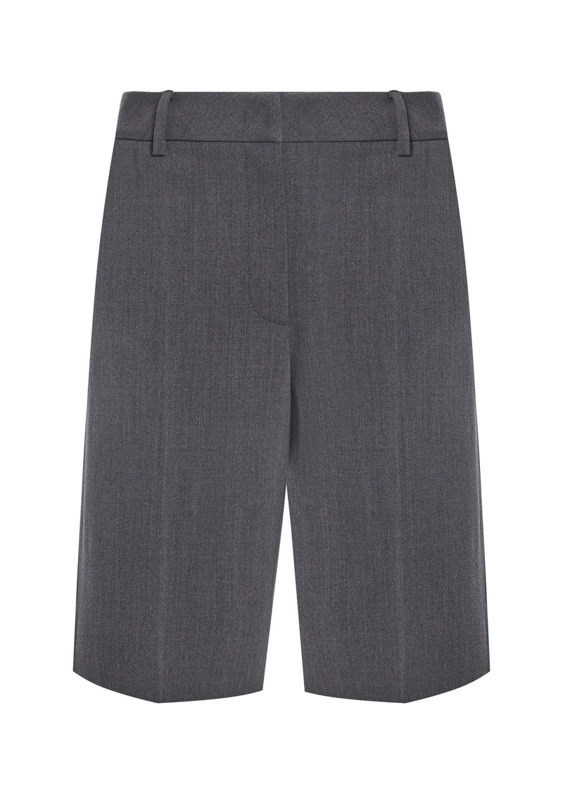 Valentino Garavani - Stretch-Wool Gabardine Shorts - Dark Grey - IT 40 - Moda Operandi