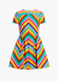 Valentino Garavani - Striped cotton and silk-blend mini dress - Multicolor - IT 40