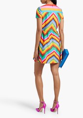 Valentino Garavani - Striped cotton and silk-blend mini dress - Multicolor - IT 40