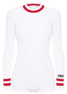 Valentino Garavani - Striped ribbed-knit bodysuit - White - L