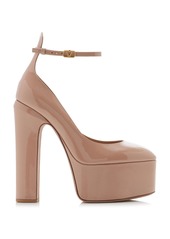 Valentino Garavani - Tan-Go Leather Platform Pumps - Nude - IT 40 - Moda Operandi