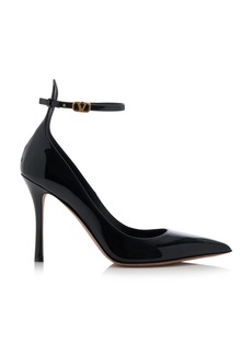 Valentino Garavani - Tan-Go Leather Pumps - Black - IT 39 - Moda Operandi