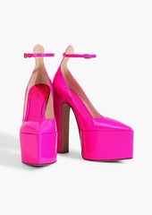 Valentino Garavani - Tan-Go patent-leather platform pumps - Pink - EU 35