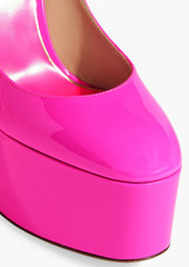 Valentino Garavani - Tan-Go patent-leather platform pumps - Pink - EU 35.5