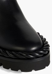 Valentino Garavani - Twisted leather knee boots - Black - EU 36