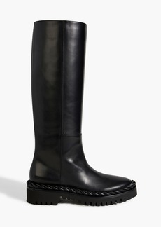 Valentino Garavani - Twisted leather knee boots - Black - EU 37
