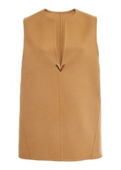 Valentino Garavani - V-Neck Wool-Blend Vest - Neutral - IT 50 - Moda Operandi