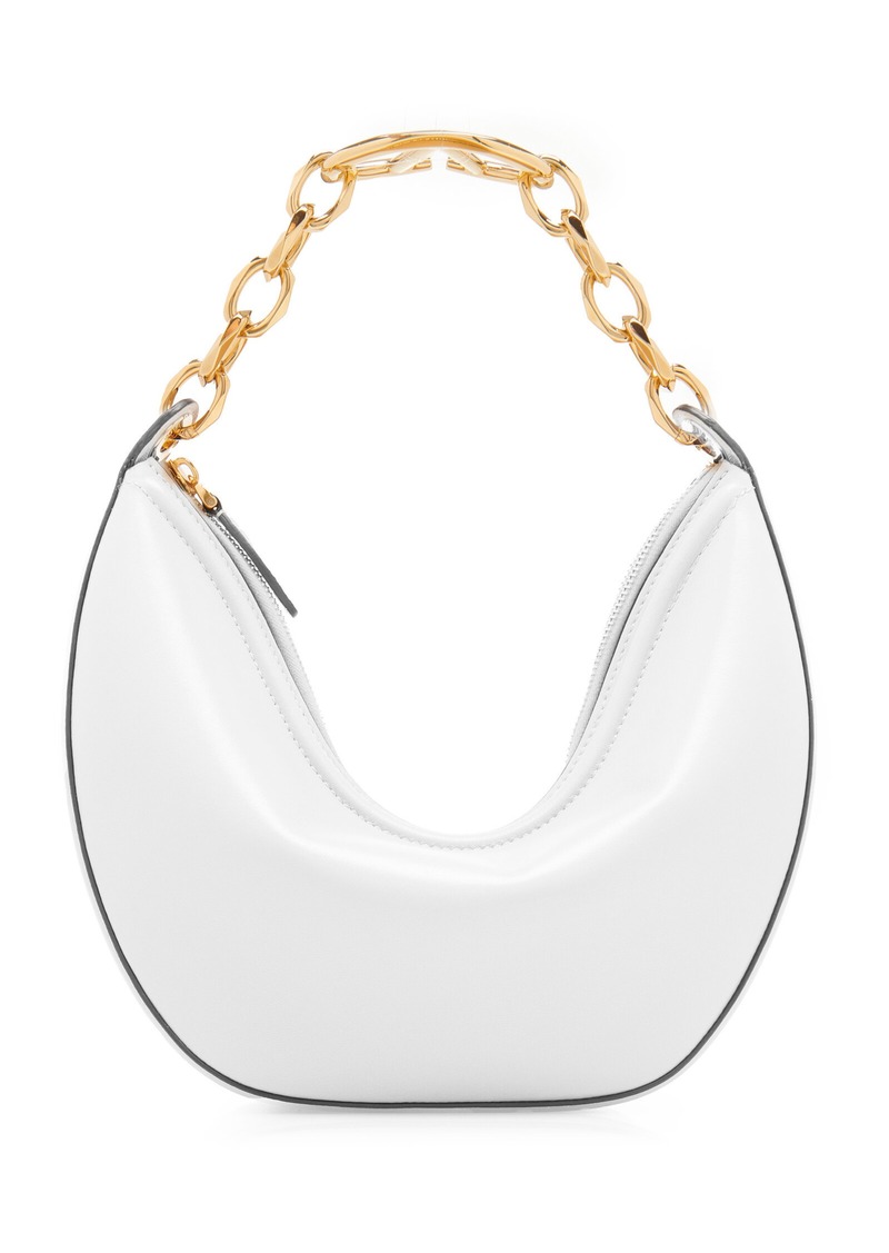 Valentino Garavani - VLogo Chain Leather Hobo Bag - Ivory - OS - Moda Operandi