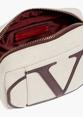 Valentino Garavani - VLOGO leather and canvas cosmetics case - Neutral - OneSize