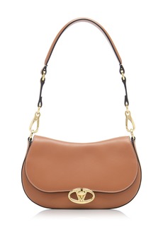 Valentino Garavani - Vlogo Leather Shoulder Bag - Brown - OS - Moda Operandi