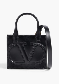 Valentino Garavani - VLOGO mini leather tote - Black - OneSize