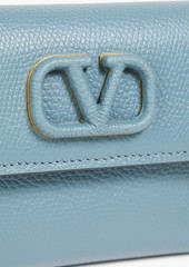 Valentino Garavani - VLOGO pebbled-leather wallet - Blue - OneSize