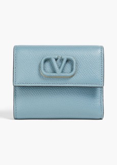 Valentino Garavani - VLOGO pebbled-leather wallet - Blue - OneSize