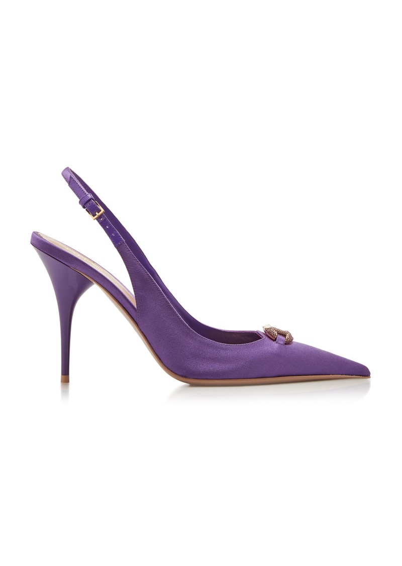 Valentino Garavani - Vlogo The Bold Edition Leather Pumps - Purple - IT 40 - Moda Operandi