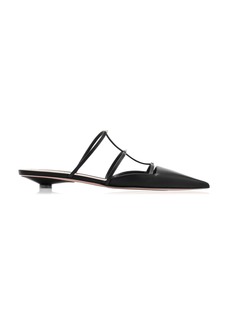 Valentino Garavani - Wispy Rockstud Leather Flats - Black - IT 37.5 - Moda Operandi