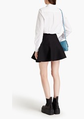 Valentino Garavani - Wool and silk-blend crepe mini skirt - Black - IT 40