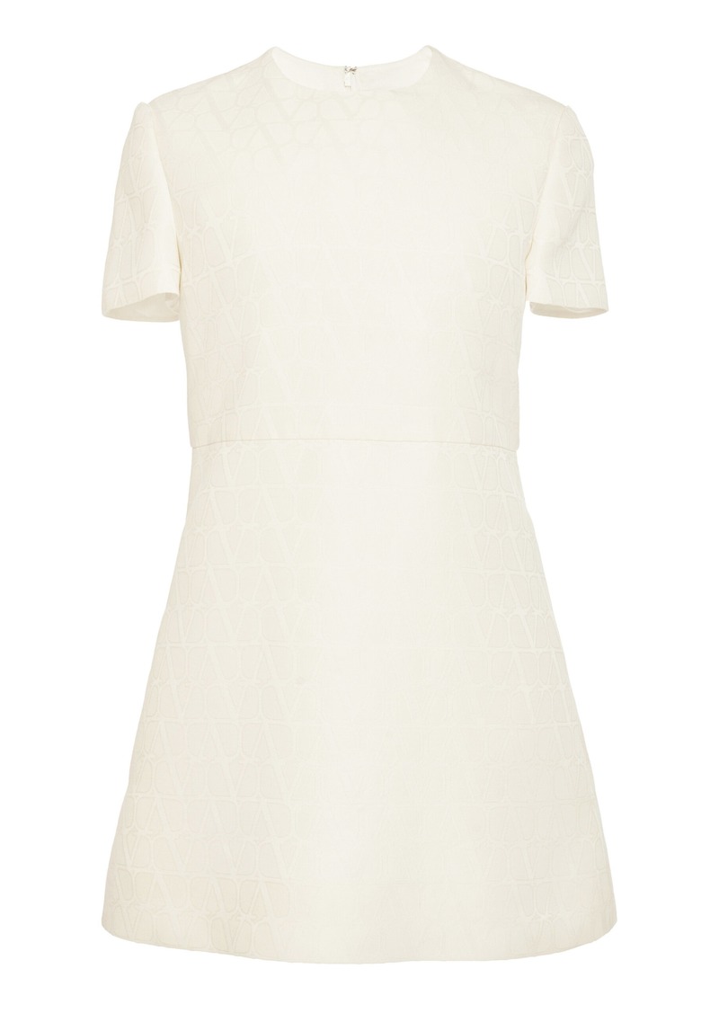 Valentino Garavani - Wool-Blend Mini Dress - White - IT 44 - Moda Operandi