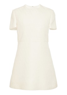 Valentino Garavani - Wool-Blend Mini Dress - White - IT 44 - Moda Operandi
