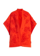 Valentino Garavani - Wool-Cashmere Shawl Shirt - Orange - IT 38 - Moda Operandi