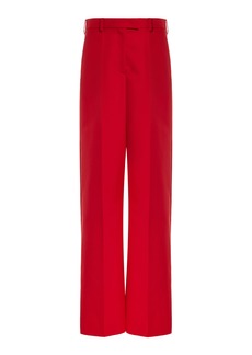Valentino Garavani - Wool-Silk Straight-Leg Pants - Red - IT 38 - Moda Operandi