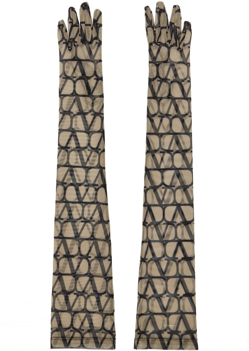 Valentino Garavani Beige Toile Iconographe Gloves