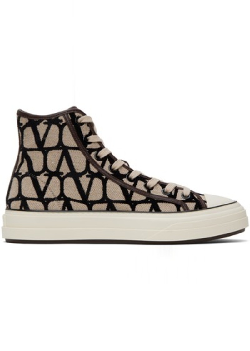 Valentino Garavani Beige Toile Iconographe Sneakers