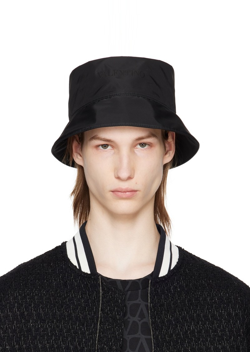 Valentino Garavani Black Nylon Bucket Hat