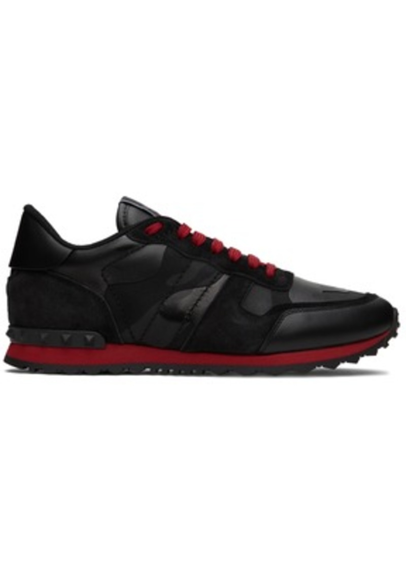 Valentino Garavani Black Rockrunner Sneakers