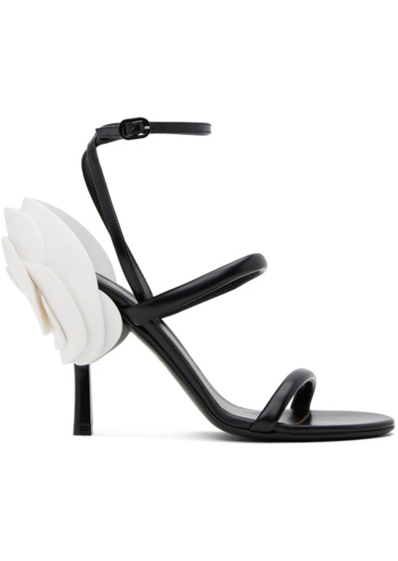 Valentino Garavani Black Roserouche Heeled Sandals