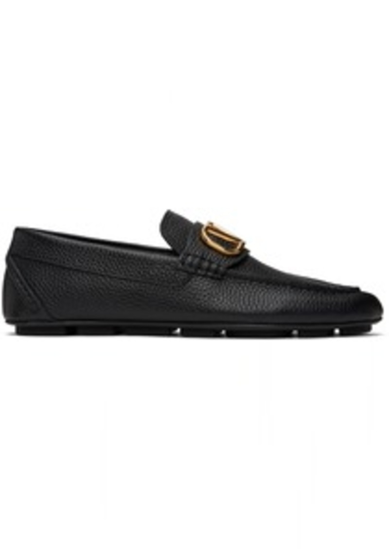 Valentino Garavani Black VLogo Driving loafers