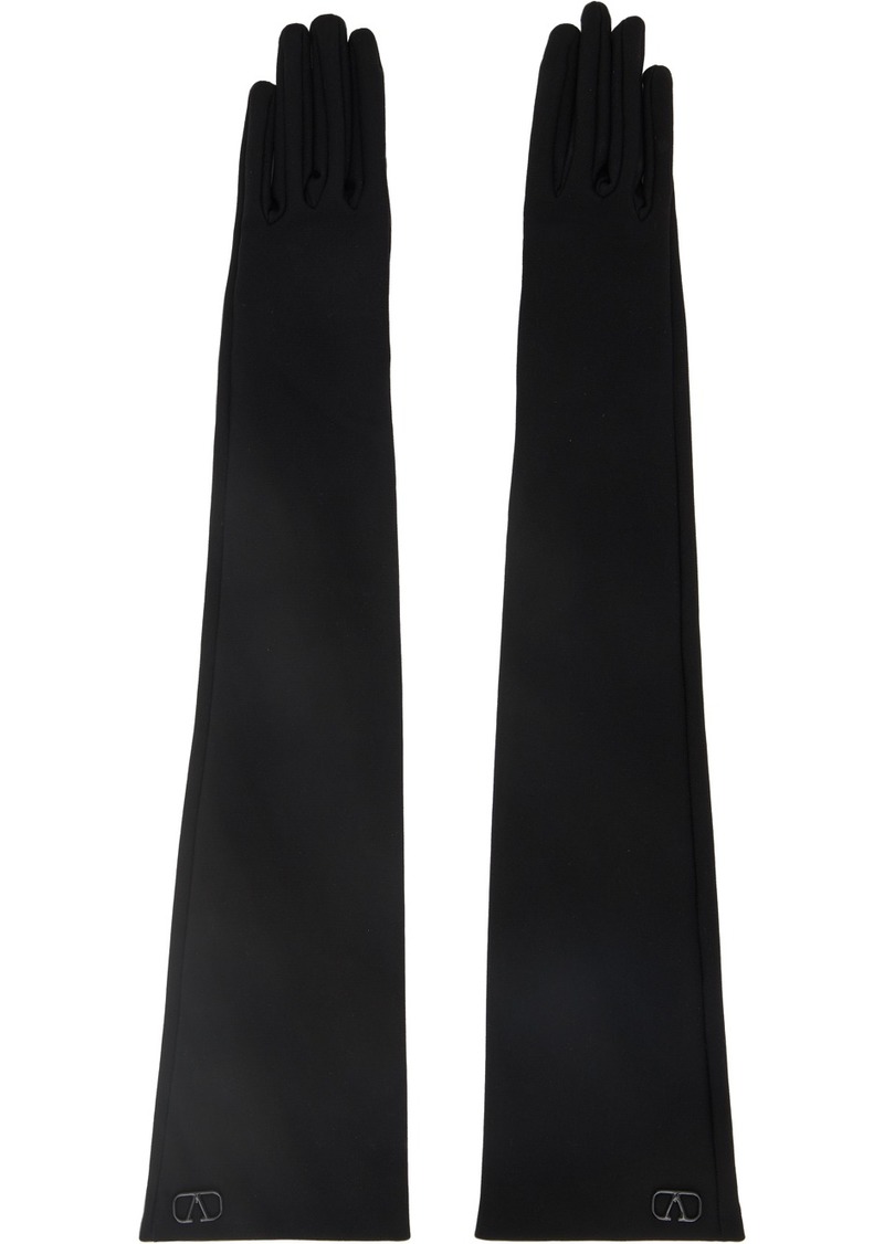 Valentino Garavani Black VLogo Gloves