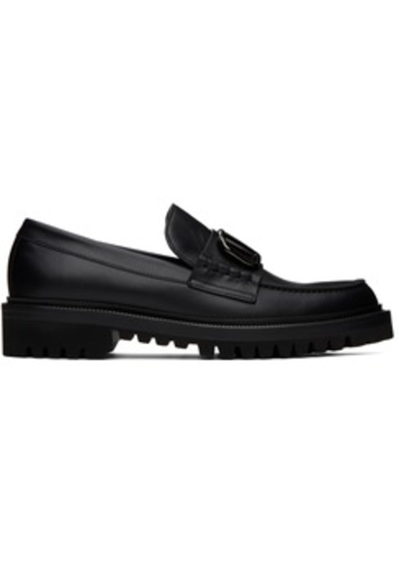 Valentino Garavani Black VLogo Signature Loafers