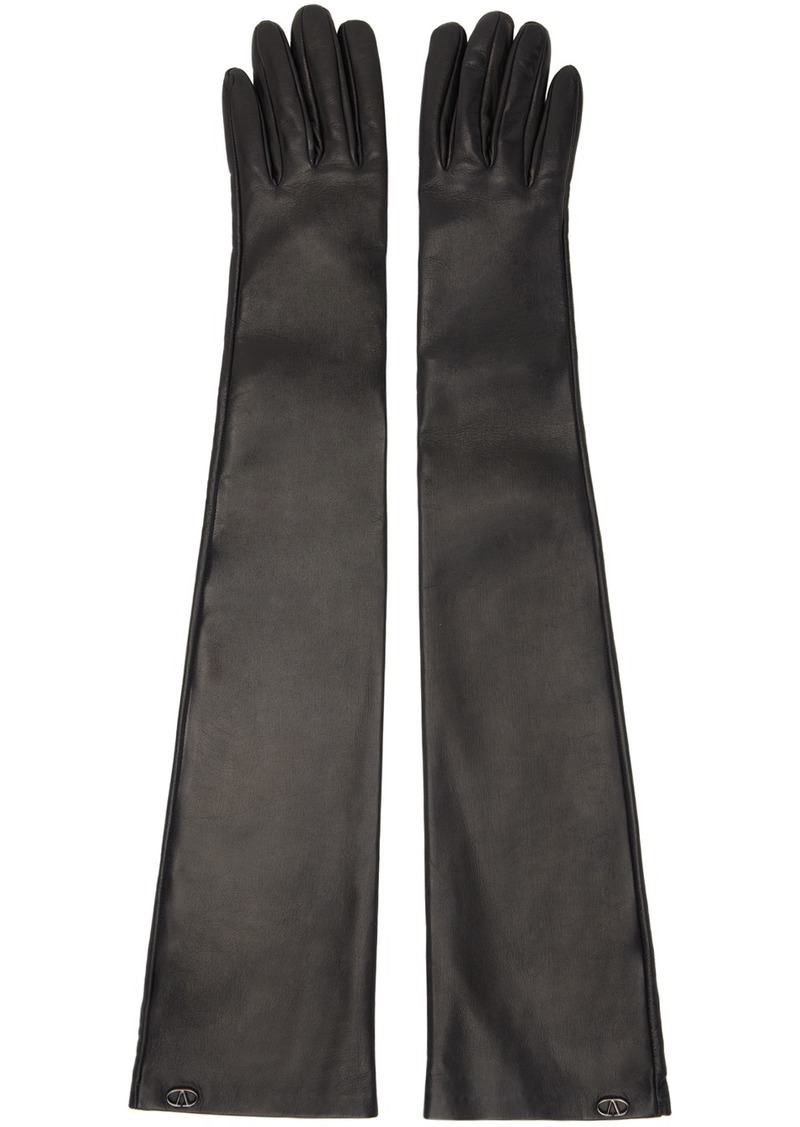 Valentino Garavani Black VLogo 'The Bold Edition' Nappa Gloves