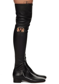 Valentino Garavani Black VLogo Type Boots