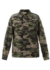 Valentino Garavani Camouflage-jacquard fil-coupè cotton jacket