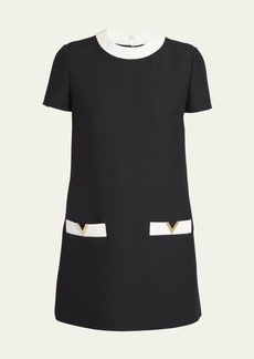 Valentino Garavani Crepe Couture Mini Dress with Patch Pockets