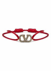 Valentino Garavani Crystal VLOGO Cord Bracelet