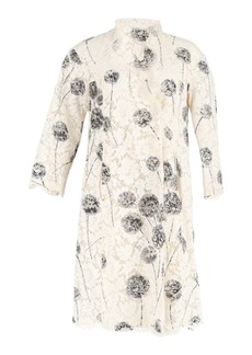 Valentino Garavani Floral Lace Coat in White Cotton