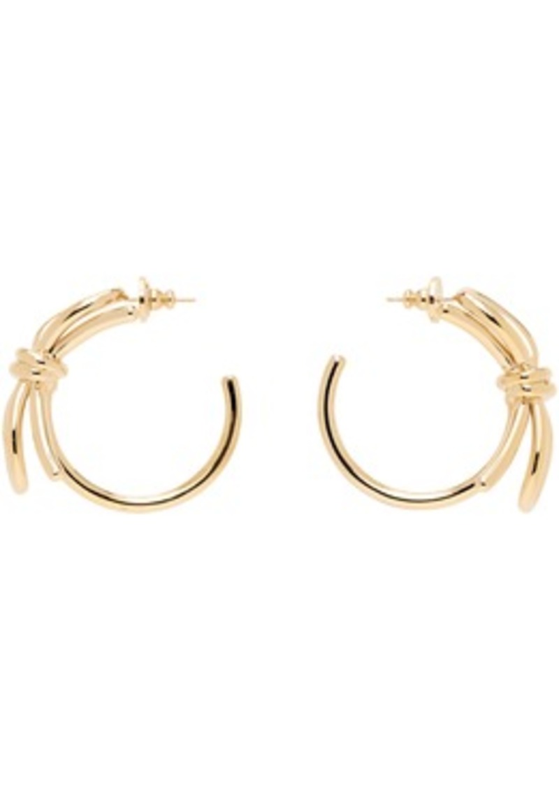 Valentino Garavani Gold Bow Scoobies Earrings